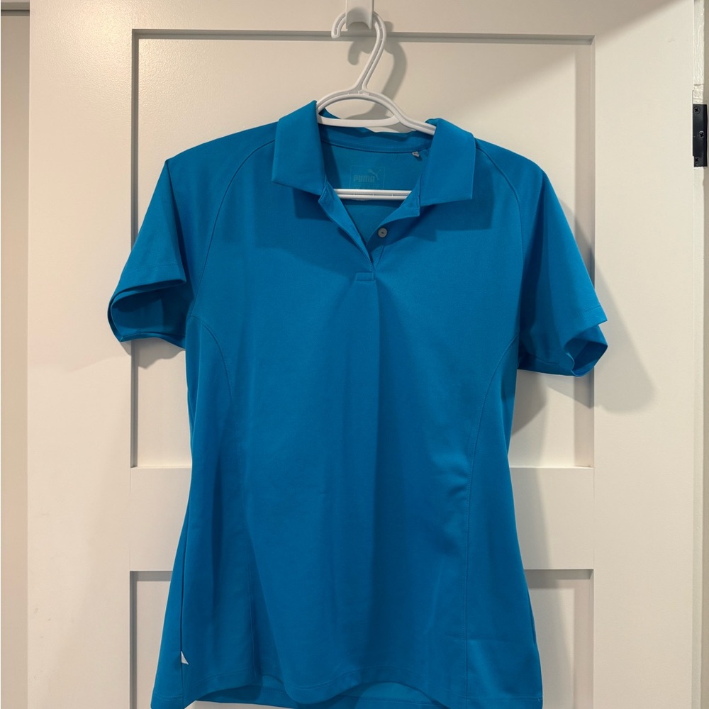Puma Women's Vibrant Blue Button Down Shirt